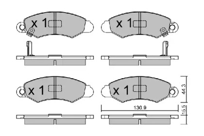 Комплект тормозных колодок (AISIN: BPSZ-1903)